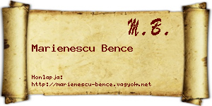 Marienescu Bence névjegykártya